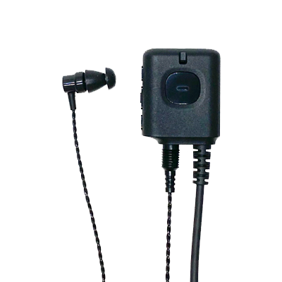 4ボタンコントロールマイク(MKI-P1S1) ＋ 遮音イヤホン - 穴あき耳栓付き(MKI-E2)セットの画像