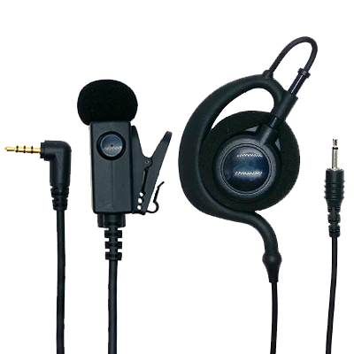 PTT専用耐騒音接話型マイク(MKI-P5)+耳掛けイヤホン(MKI-E1)セットの画像